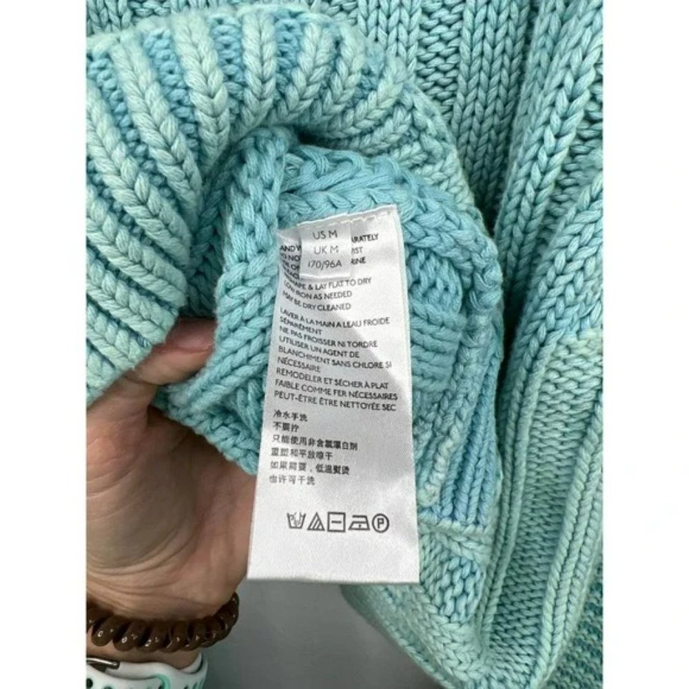 Free People Sweetheart Women's Sweater Ocean Pearl Blue Size: Medium NWT - Picture 7 of 9